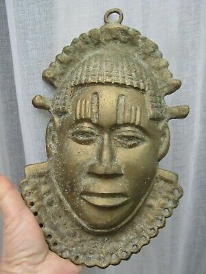 Collectibles Vintage/Antique African Art Bronze casting Benin Mask