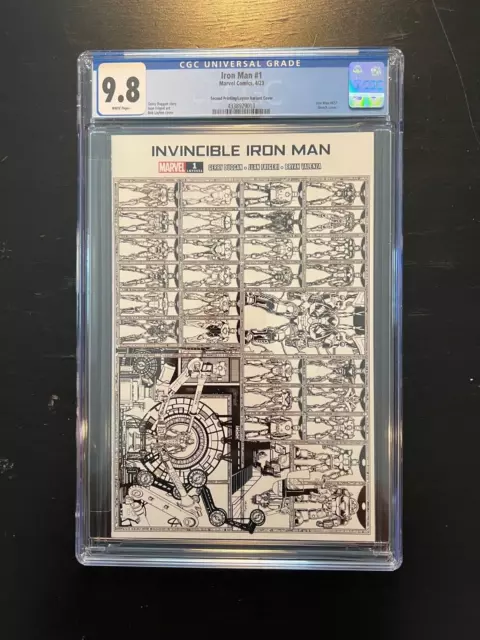 Iron Man #1 - CGC 9.8 - 1:25 second print - Bob Layton cover - htf
