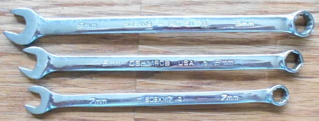 Snap-On SOEXM 7mm,SOEXM 9mm 12 Point Drive & OSHM8OB 8mm 6 Point Drive Wrench