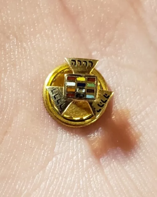 Rare Vintage 10 Kt Gold Masonic Royal Arch High Priest Screwback Pin