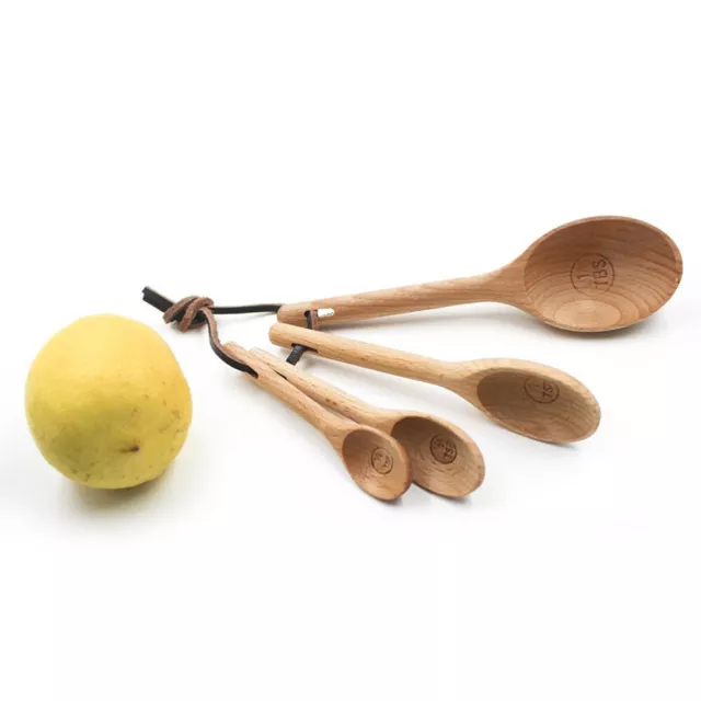Beechwood Measuring Spoons 4pcs Home Use