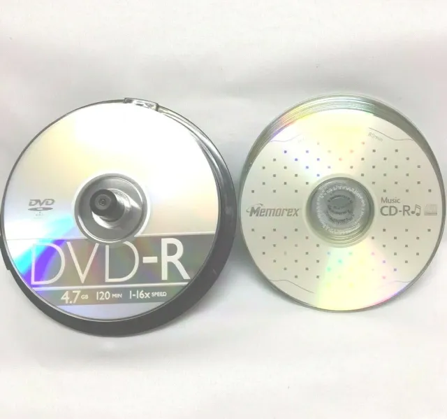 PHILIPS DVD-R 4.7GB 120 min and MEMOREX Music CD-R 40x 700MB 80 min (COMBO)