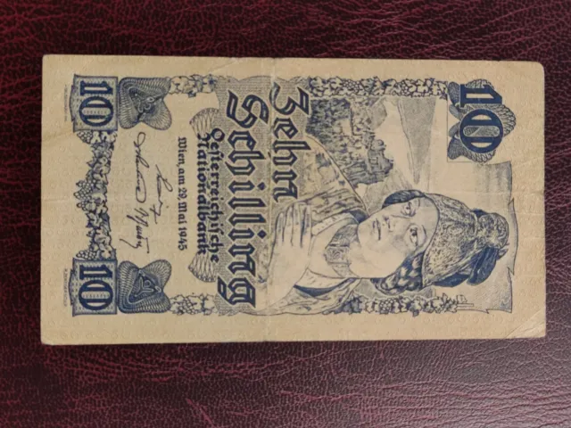 Austria 10 Shilling Banknote 1945 P114