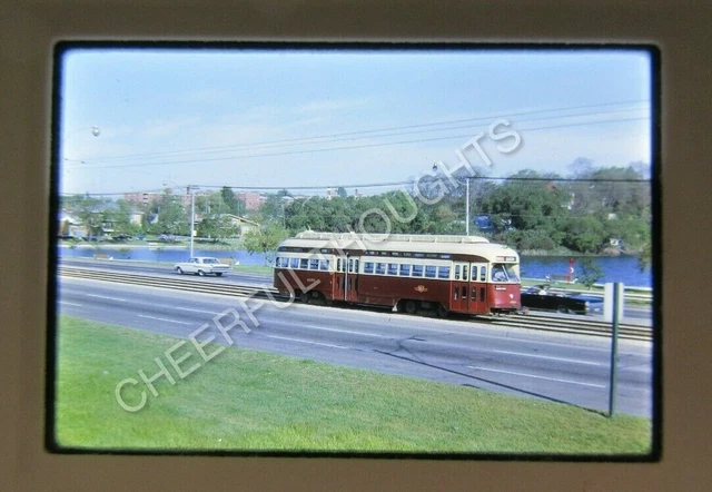 Original '69 Kodachrome Slide TTC Toronto Transit 4670 Trolley action    33V23