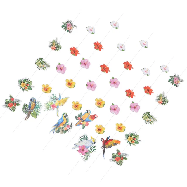 8pcs Décorations tropicales Party de Parrot Hawaiian Ornements suspendus