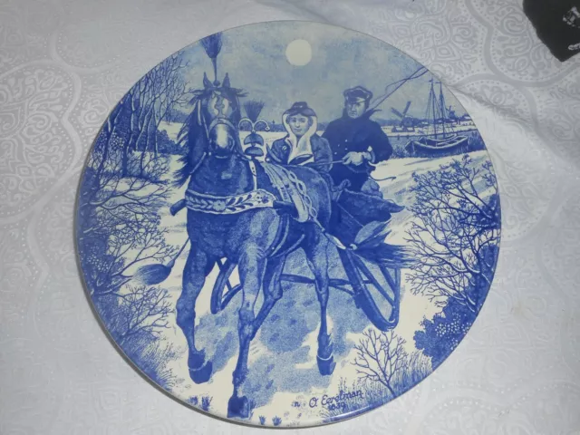 assiette murale décorative faience DELFT's EERELMAN DIAMETRE 33 CM NUMEROTEE