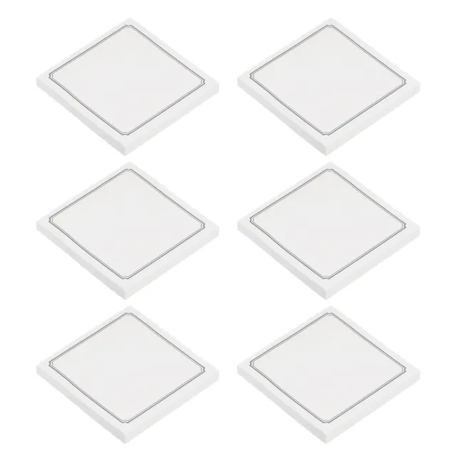 3 x 3" Note Appiccicose con Bordo,6pz Auto-Adesivo Note 80 Fogli/Blocco,Bianco