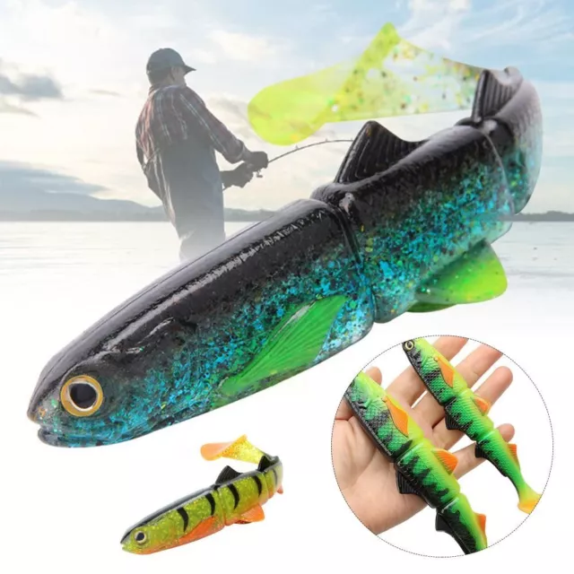 16cm 22cm 3-jointed Soft Lure Paddle Tail Artificial Bait  Pike and Bass