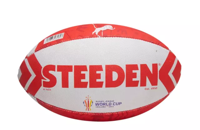 England Steeden Rugby Ball (Size 5) Rugby League World Cup Ball - New 2