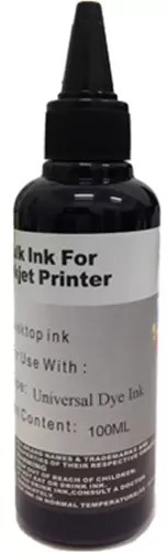 Ricarica Inchiostro Nero 100Ml Per Cartucce Hp Epson Canon Brother Lexmark