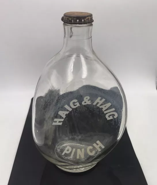 Haig & Haig Liquor Bottle Pinch Scotland With Lid Whisky Tequila UNIQUE shape
