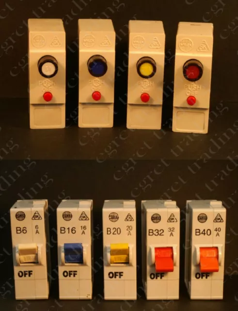 Wylex plug in push button MCB Miniature Circuit breakers replace rewirable fuses