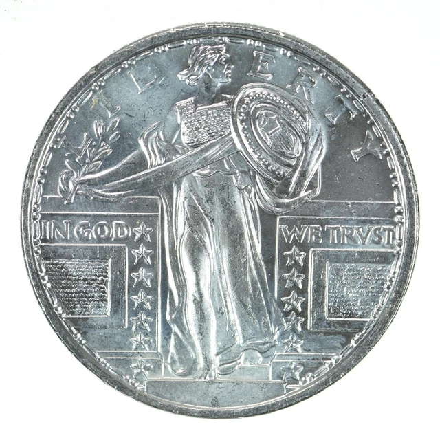 LIMITED SILVER 1 Troy Oz Round Standing Liberty Pattern .999