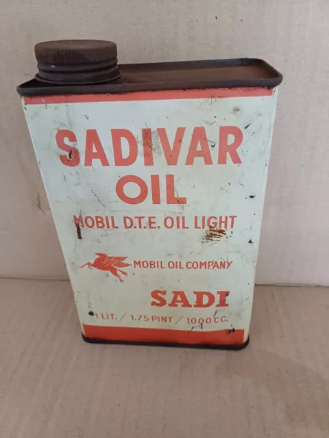 Mobil 1 Litre / 1.75 Pint Sadivar Oil Tin