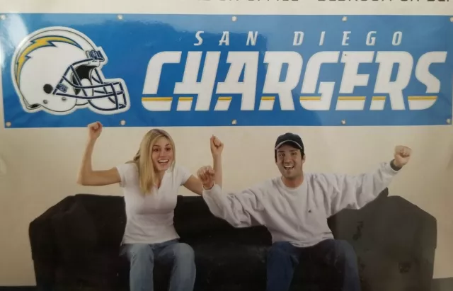 San Diego Chargers 8' X 2' Banner 8 Foot Heavyweight Embroidered Sign Nfl New