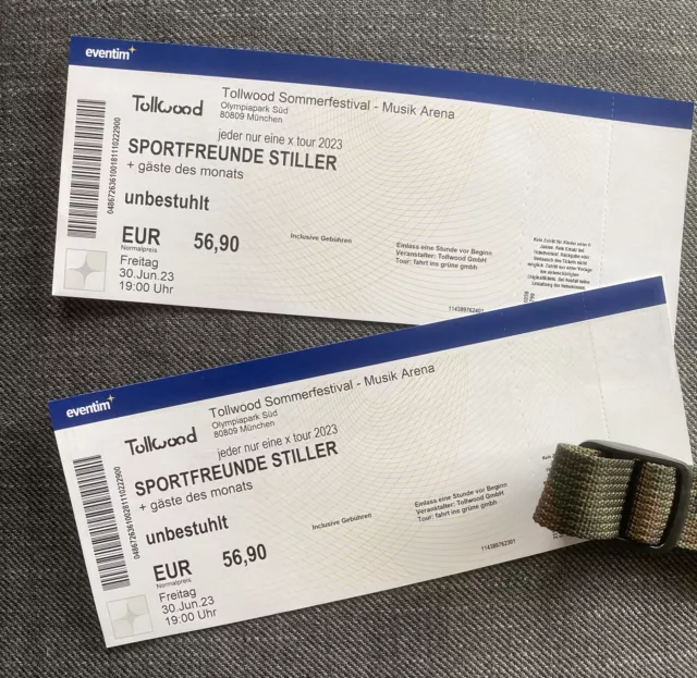 Zwei Tickets, Sportfreunde Stiller - Tollwood Sommerfestival - Musik Arena!