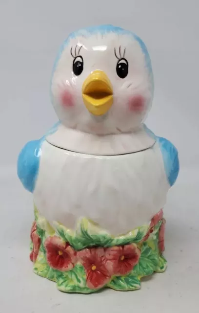 Bluebird Novelty Ceramic Cookie Jar 10"H X 7"W Vintage Look