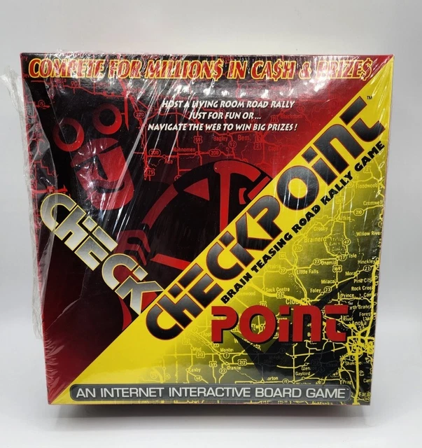 CHECKPOINT BRAIN TEASING Road Rally Board Game Brand New Vintage 1997 ...