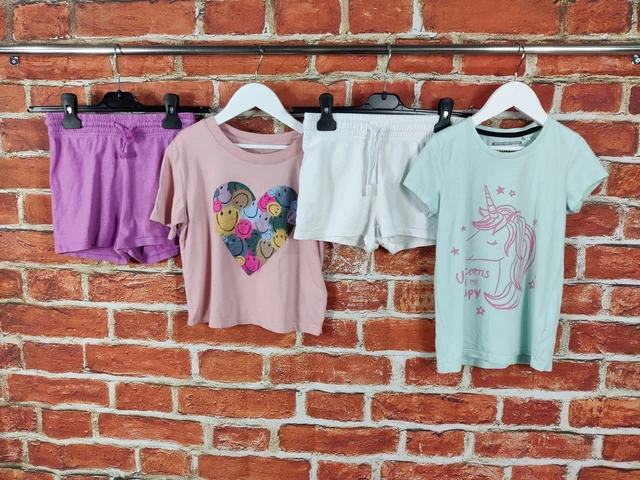 T-Shirt Felpa Con Pacchetto Ragazze Età 6-7 Anni Next Gap Grafica Unicorno 122Cm