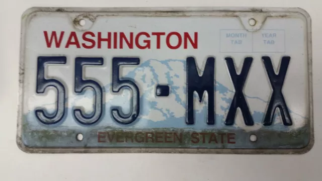 EXPIRED WASHINGTON The Evergreen State License Plate 555-MXX