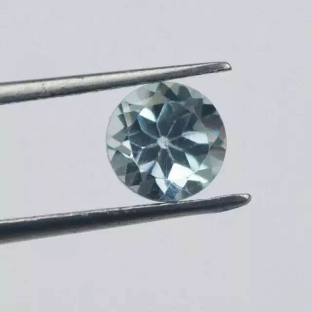 2.50 Carat Naturel Topaze Bleu Ciel 8x8 MM Rond Coupe Libre Précieuse Bijoux De