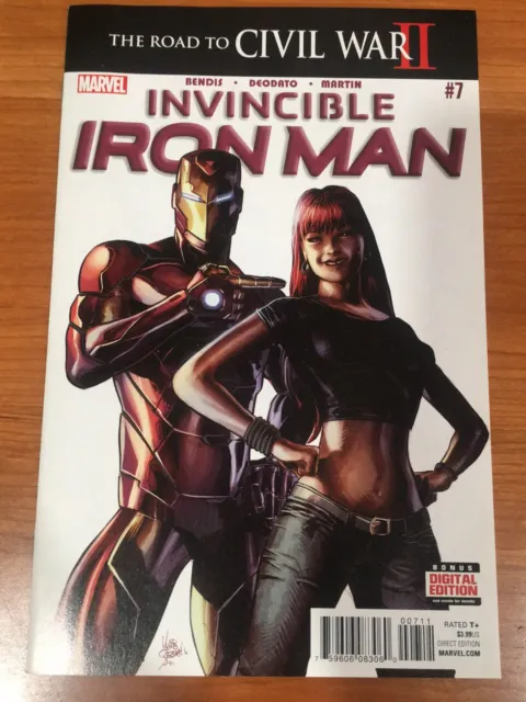 INVINCIBLE IRON MAN #7, NM, 1st Print, 1st Cameo App RIRI WILLIAMS! Disney+Hype!