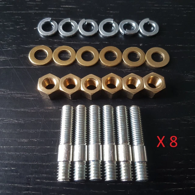 EXHAUST MANIFOLD STUD & Nut Set Lotus Twin Cam Ford Mk1 Escort Cortina
