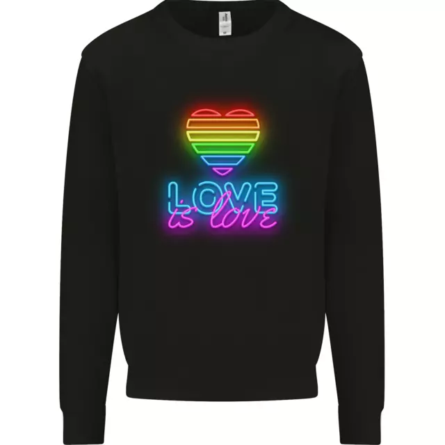 LGBT Love Is Love Gay Pride Day Awareness Mens Sweatshirt Jumper