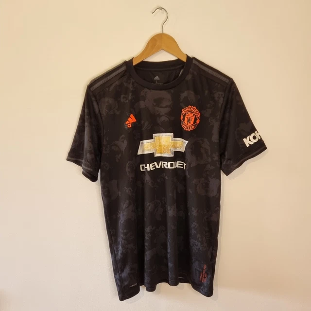Adidas Manchester United Football Shirt Large Black 2019/20 Third 3rd Climalite