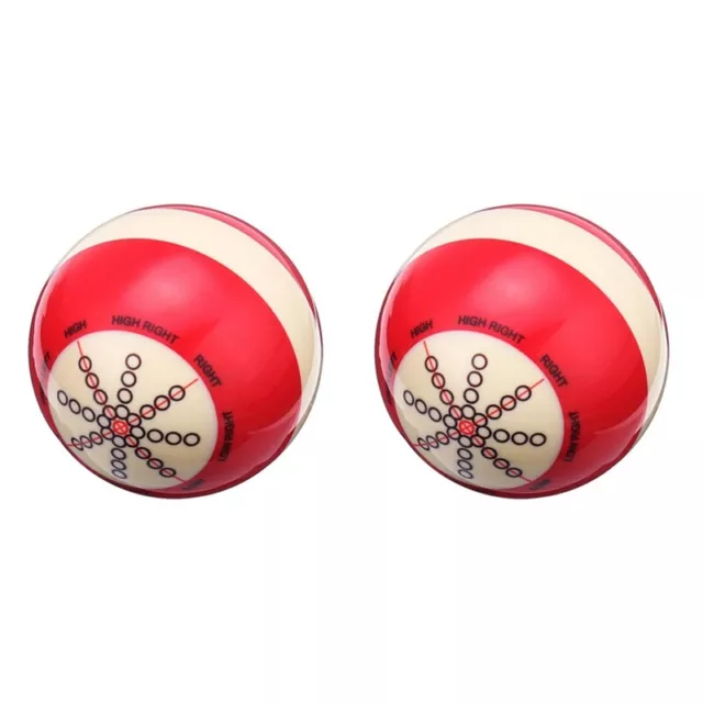 2Pcs 57mm Durable White Red Resin Billiards Spot Pool Snooker Practice4114