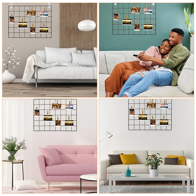 Panier Métallique Mural ANZOME - Organisateur Grille Pour Cuisine, Rangement Ustensiles Et Décorations