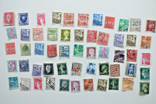 lot de timbres oblitérés divers