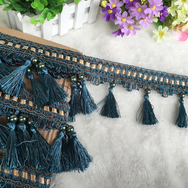 12 Yards Tassel Fringe Edging Trim DIY Sewing Craft Curtain Cushion Furnishing