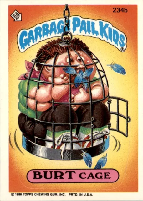 1986 Garbage Pail Kids Series 6 #234B Burt Cage NM-MT