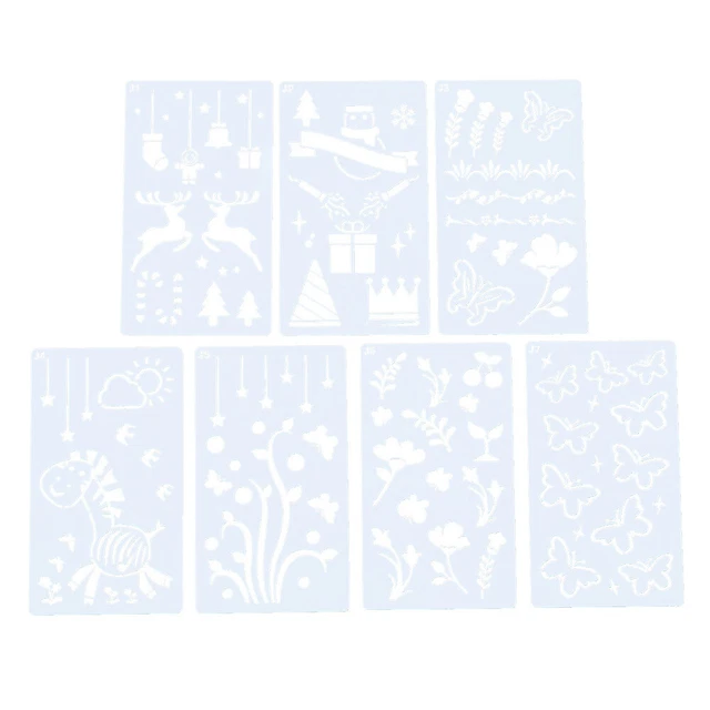 15 PCS PAINTING Tool Drawing Stencils for Adults Planner Child Hollow
