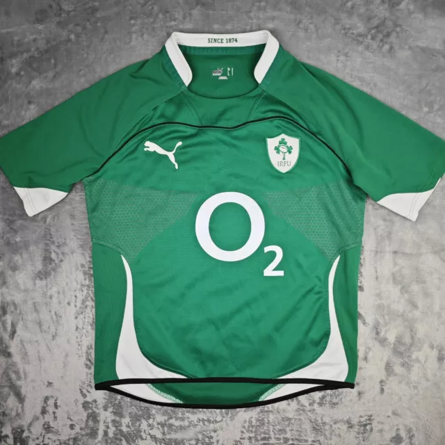 Ireland IRFU 2009/2010/2011 Home Rugby Union Shirt Jersey Puma L Large