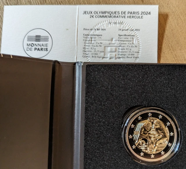 2 EURO 2024 FRANCE JO 2024 HERCULE Belle épreuve BE FDC £41.20