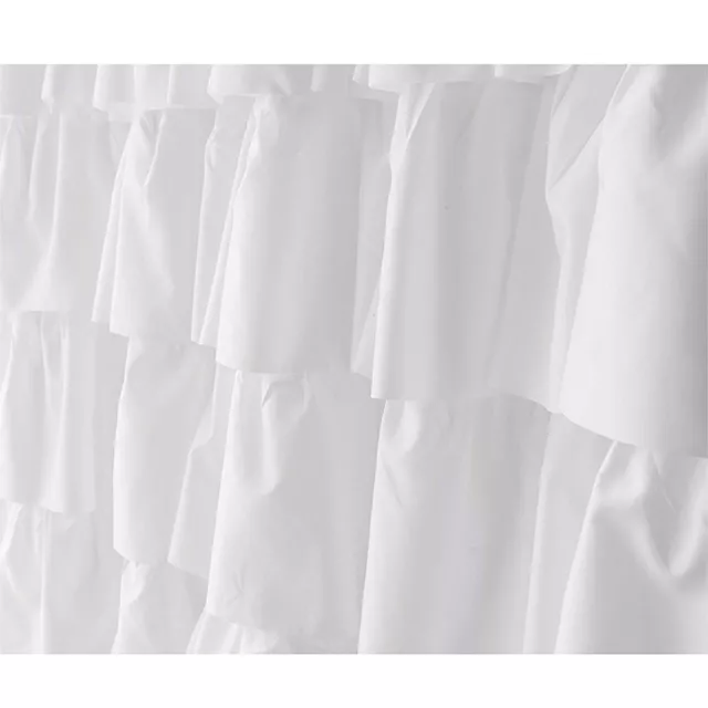 Ruffle Shower Curtain Home Decor Soft Polyester, Decorative Bathroom2659