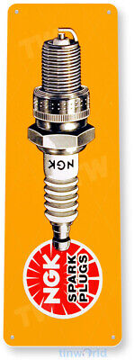 TIN SIGN NGK Spark Plugs Tin Metal Sign Auto Shop Garage Sign Decor B188
