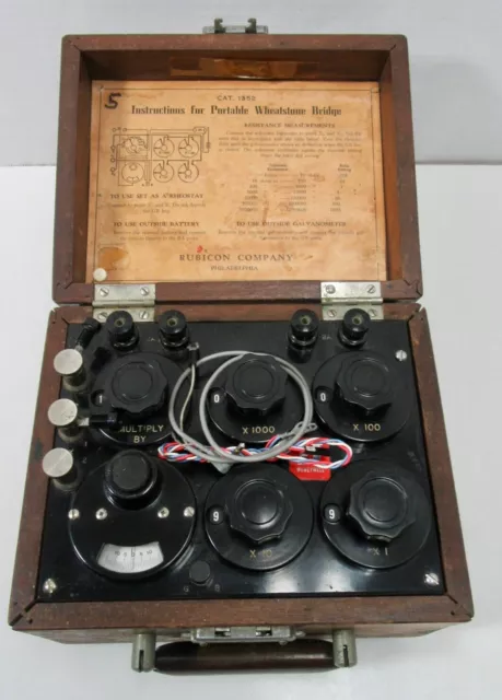 Vintage Wheatstone Bridge Meter #1352 Rubicon Company - Not Tested