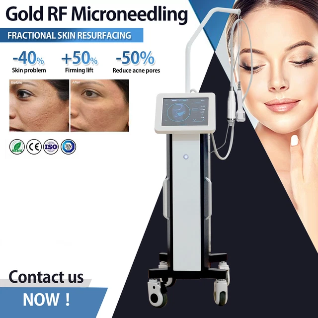 2IN1 Microneed le Fractional RF Machine Cold Hammer Acne Scar Wrinkle Anti-Aging