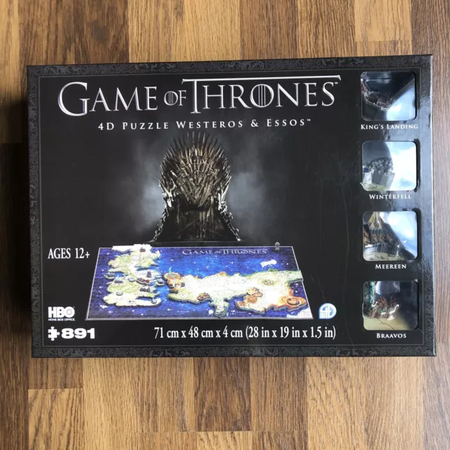 Rare Game of Thrones 4D Puzzle Westeros & Essos - Cityscape Models HBO Part Seal