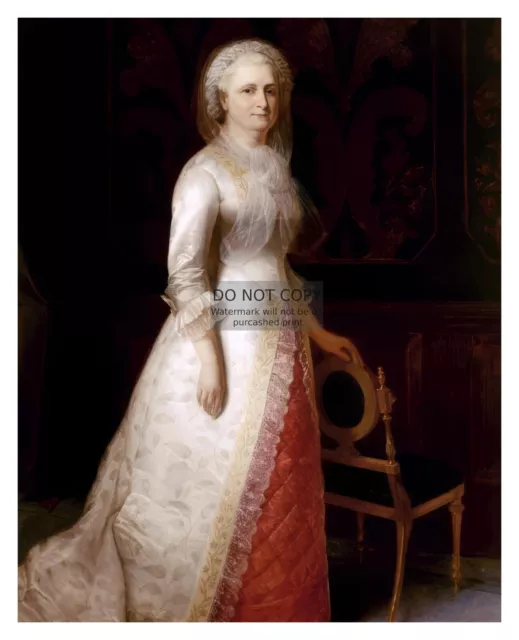 Martha Washington 1St Lady To President George Washington Painting 8X10 Photo