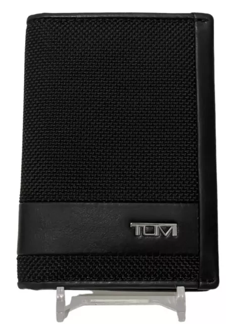 TUMI Men's Alpha SLG Multi Window Wallet/ ID Card Case Black - Ballistic Nylon