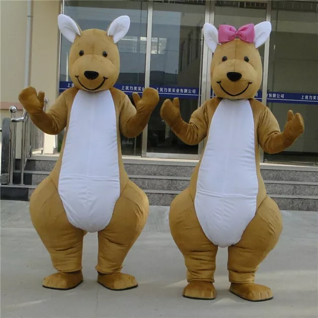 Kangaroo Mascot Costume Suit Cosplay Party Game Dress Outfit Halloween Adult