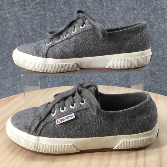Superga Shoes Womens 7.5 Low Top Sneakers Gray Canvas S00AID0 Round Toe Lace Up 2