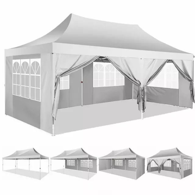 Pavillon 3x3/6m Wasserdicht Faltpavillon Pop Up Partyzelt Gartenzelt UV Schutz
