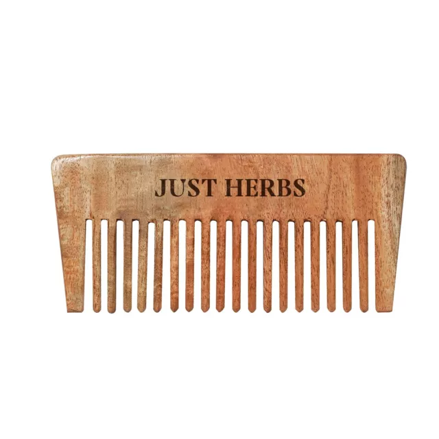 Just Herbs Handmade Wooden Hair Comb It Gives Smooth And Glossy Look