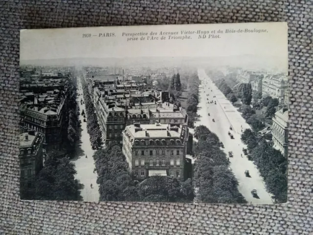 Cpa Paris Perspective Of Victor Hugo Avenues And Boulogne Wood