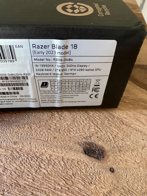 RAZER BLADE 18 QHD 240Hz i9-13950HX 32GB/2TB SSD RTX4090 Win 11 EUR 3. ...